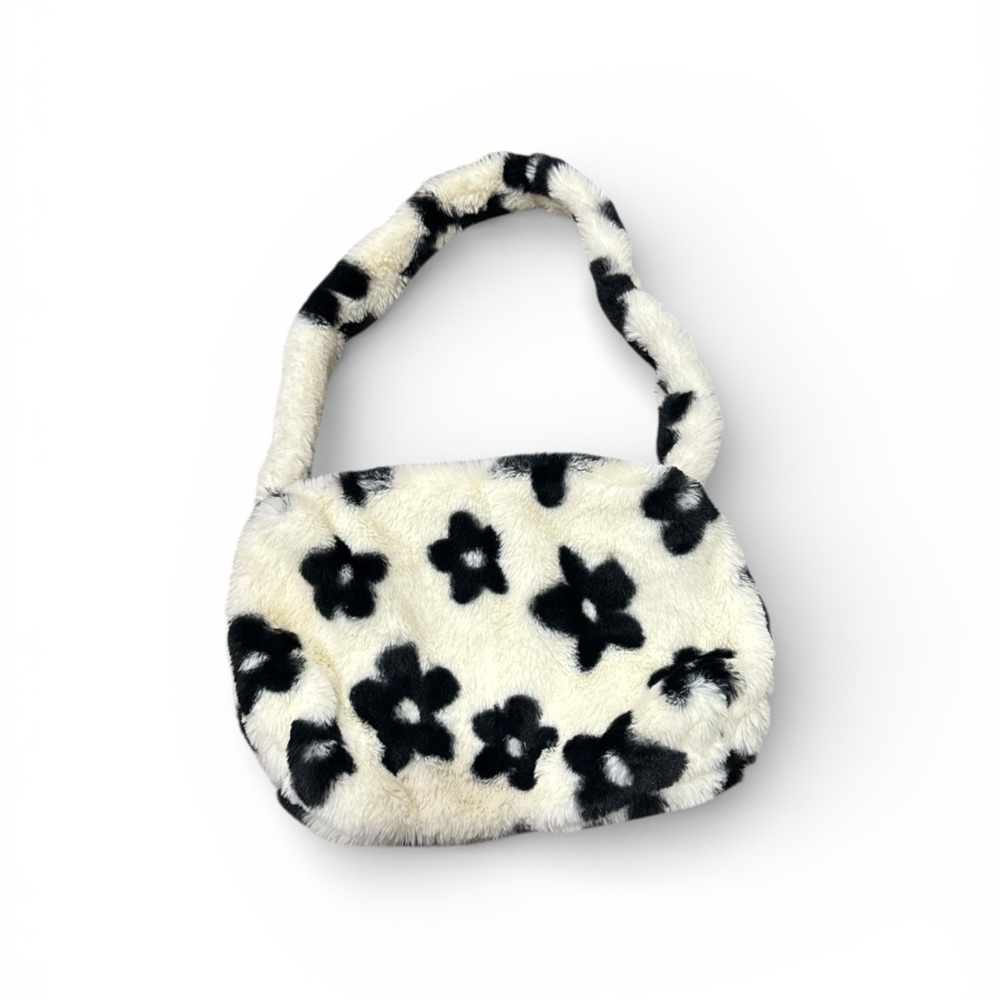 Floral Faux Fur Handbag
